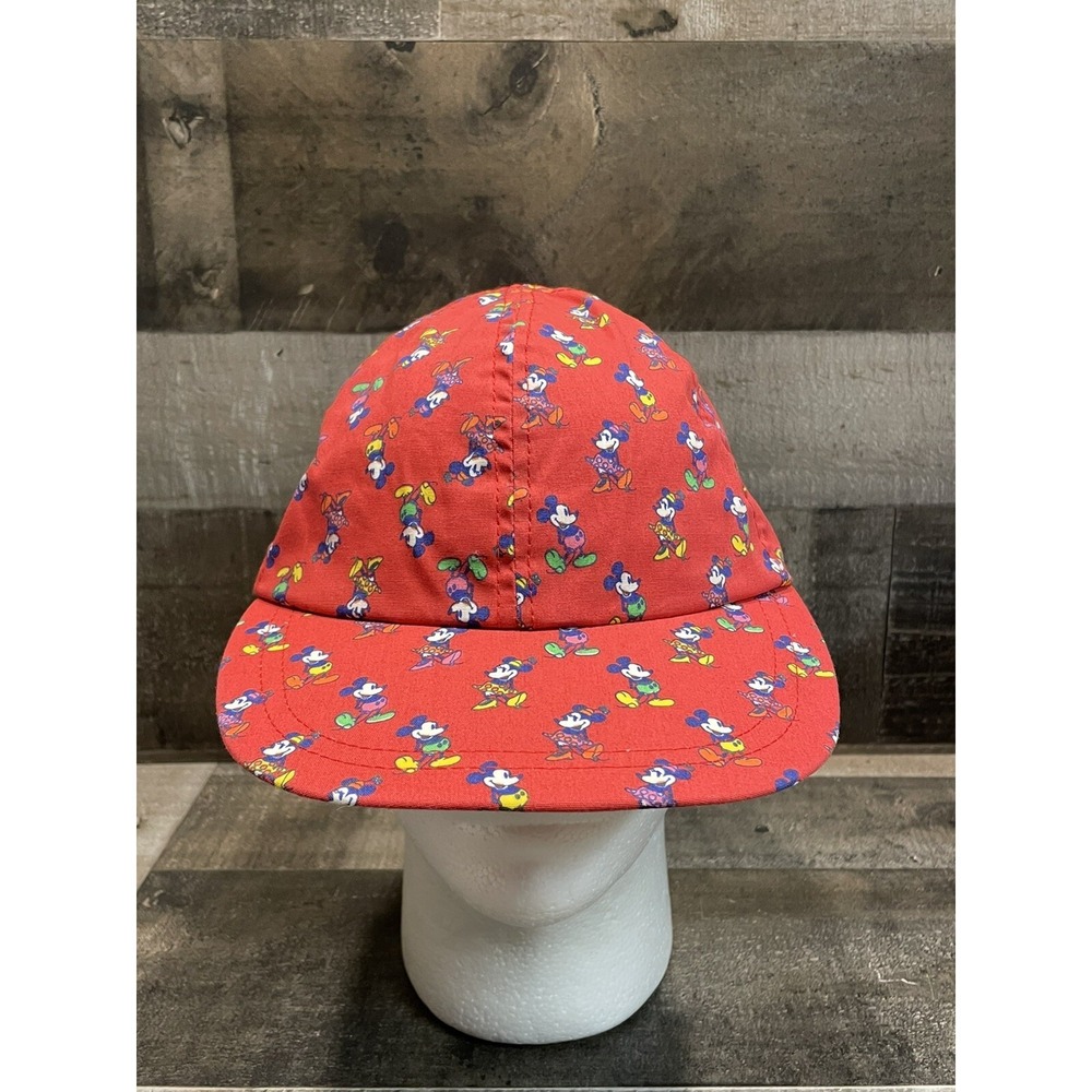 VTG Mickey Minnie Mouse Disney Character Fashions Adult Red PINK USA MADE Hat